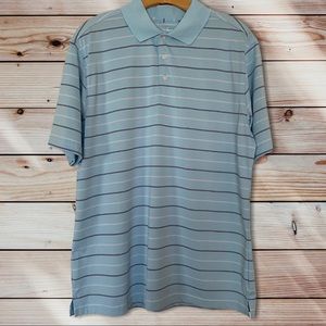 Walter Hagen Light Blue Stripe Golf Polo